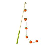 Generisch Cat fishing rod - interactive self-play stick with fruit design - cat fishing rod - for small cats indoor play against boredom with bird, fish and mouse design