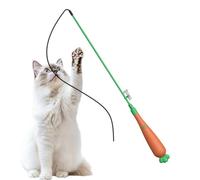 Generisch Cat Fishing Rod - Interactive Toy with Light | Play Stick with Carrot Handle, for Movement After Meals, Against Boredom, for Mental Promotion in the Living Area