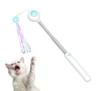 Generisch Cat Fishing Rod with Feathers, Cat Fishing Rod with , Interactive Cat Toy with Extendable Rod for Hunting Games Indoor and Outdoor On the Go Living Room Home