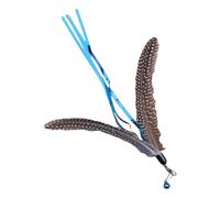 Generisch Cat Fishing Rod with Feathers, Interactive Cat Fishing Toy with Feathers, Natural Windmill with Rotating Effect, Hunting Companion for Small, Medium and Large Cat Breeds