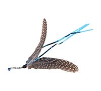 Generisch Cat Fishing Rod with Feathers, Interactive Feather Toy for Kittens, Rotating Windmill Head for Playing in the Study, Bedroom, Living Room