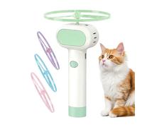 Generisch Cat Flying Disc Toy, Rechargeable Flying Disc Catching Game Spinner with 4 Light Propellers, Bird Toy for Cats, for Use in the Home, Garden, Yard or on the