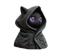 Generisch Cat Garden Statue | Halloween Gothic Resin Black Cat Statue with Cape - Sculpture Collection Decoration for Home Interior Decoration Desk Decoration - For Household Office Halloween