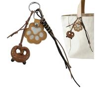 Generisch Cat Hair Storage Key Ring - Cat Paw Print Lanyard Keepsake | Lightweight Collector Key Ring for Families Home Paw Puppy Memories