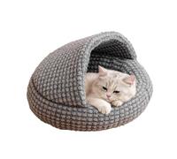 Generisch Cat House Semi-Closed Non-Slip Warm Short Plush Nest | - Cave bed for puppies, ferrets, hedgehogs as a home both indoors and outdoors to rest and rest