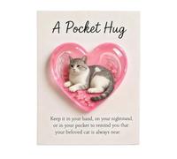 Generisch Cat Keepsake - Cute Heart Shaped Cards Ornament - Emotional Cards - For Women Girls Teenagers Christmas Holiday Compassion Encouragement