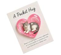 Generisch Cat Keepsake - Heart-Shaped Memory Card as Keepsake and Souvenir | Emotional Cards, for Women, Girls, Teenagers, Christmas, Holiday, Compassion Encouragement