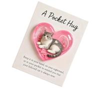 Generisch Cat Keepsake, Positive Heart-Shaped Cute Card as a Keepsake | Emotional Cards - For Calming, Girls, Teens, Family, Christmas, Holidays, Compassion, Encouragement and