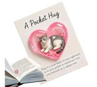 Generisch Cat Keepsake | Positive Heart-Shaped Cute Card as a Keepsake - Inspirational Cat Cards | For Women Girls Teenagers Christmas Holiday Compassion Encouragement