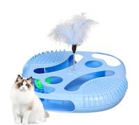Generisch Cat Marble Run Toy, Cat Toy with Marble Run and Feathers, Interactive Cat Game, Against Boredom for Movement, Entertainment, Enrichment Daily in the House