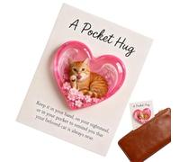 Generisch Cat Memorial | Heart Shaped Sweet Positive Card Ornament | Emotional Cards - For Women and Girls in the Family to Calming with Compassion Encouragement and Support