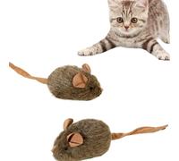 Generisch Cat Mouse Toy Pack of 2, Interactive Realistic Plush Mice with Sound - Ideal for Cats to Play, Exercise, Scratching, Hunting Simulation, Home and Outdoor Use