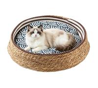 Generisch Cat Nest Bed, Comfortable, Scratch-Resistant Pads, Round Cat Bed Basket Nest for Small, Medium, Large Cat Breeds Living Room, Bedroom, Garage, Windowsill, Balcony