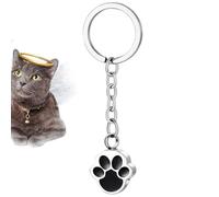 Generisch Cat Paw Keyring - Stainless Steel Opening Memorial Jewellery | Pet Ash Keepsake | For Keys Work Offices Social Situations Daily Holiday Bed Side Dorm Home