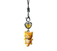 Generisch Cat Phone Charm, Bag Wrist Strap with Dangle Decoration, Anti-Lost Key Ring Lanyard for Purse, Children, Adults and Bag Accessories, 4.53 x 0.71 x 0.79 Inches, Siehe Beschreibung, Alloy and