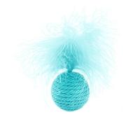 Generisch Cat Play Ball Interactive Safe Bite Resistant | Kitten Training Toy Active Toy Against Boredom Fluffy Stimulation Angel for Home Cat Instinctive Hunting Fun