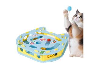 Generisch Cat Puzzle Box - with Bell Balls and Teaser | Cat Thinking Toy | for Alone Time After Eating Behavior Training in the Home Play Area Living Room