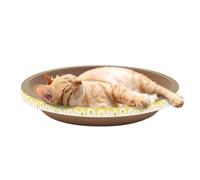 Generisch Cat Scratch Bowl, Durable Corrugated Cardboard Scratch Mat, Thick Round Resistance Bed, Furniture Protection, Training Toy for Cats, Kittens, Indoor, Play, Rest