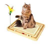 Generisch Cat Scratching Board - Interactive Indoor Cat Toy Sisal Scratching Board with Ball Track | Kitten Activity Scratching Pad | for Home Kittens for Mental and Physical Stimulation