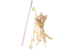 Generisch Cat Stick Toy - 15.7 Inch Wooden Cat Stick in Fruit Shape, Non-Slip Handle, Interactive Teaser Stick, Durable Felt Exercise Toy | Indoor Kitten Play Training
