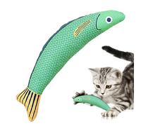 Generisch Cat Teething Toy - Indoor Catnip Saury Fish Plush Biting Toy | 8.27 x 3.15 inches Cat Kicking Toys, Interactive Catnip Crinkle Toys Suitable for Cats of All Breeds