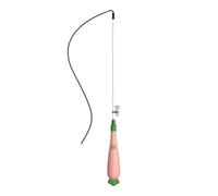 Generisch Cat Toy Angel, Interactive Toy with Light - Play Stick with Carrot Handle | for Movement After Meals, Against Boredom, for Mental Promotion in the Living Area