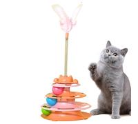 Generisch Cat Toy Marble Run - Interactive Indoor Teaser, Rolling Windmill Ball Toy, Enrichment for Cats | For Pet Parents, Trainers, Apartment, Home, B