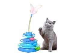Generisch Cat Toy Marble Run - Interactive Indoor Teaser, Rolling Windmill Ball Toy, Enrichment for Cats | For Pet Parents, Trainers, Apartment, Home, B