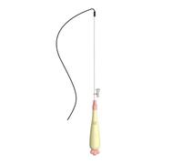 Generisch Cat Toy with Angel, Interactive Toy with Light - Play Stick with Carrot Handle - for Movement After Meals, Boredom, for Mental Promotion in the Living Area