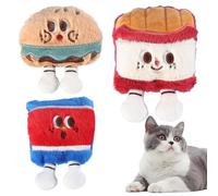 Generisch Cat Toy with Catnip, 3 Pieces Funny Stuffed Doll with Bell, Cat Activity Toy for Pet Kitten for Activity in the House for Exercise and Against