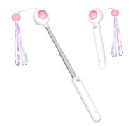 Generisch Cat Toy with Feathers, Cat Fishing Rod with , Interactive Cat Toy with Extendable Rod for Hunting Games Indoor and Outdoor On the Go Living Room Home