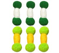 Generisch Cat Toys - 6 Piece Felt Teething Set | Interactive Kitten Toys - Bite Resistant Bell Chew Toy for Indoor Cats Kittens Play Exercise Enrichment and Training