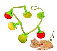 Generisch Catnip Toy for Home Cats, Cuddly Toy with Catnip, Bite-Resistant Animal Figure in Tomato Shape for Home, Garden and On the Go