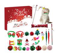 Generisch Cats Advent Calendar 2025, 24 Days Christmas Countdown Cat Interactive Toy, Christmas Calendar Cat Toys, Christmas Gift for Cats (A)