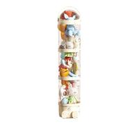 Generisch Cats E Cães Small Tube for Stuffed Animals Transparent Toy Organiser 4 Level Rooms for Children's Room, Nursery and Bedroom