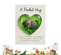 Generisch Cats, Motivational Heart-Shaped Keepsake, Miniature Cats with a Positive Card, for Pet Lovers as an Expression of Compassion and Encouragement for the Bookshelf and
