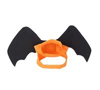 Generisch Cats, Puppies, Dog Costume, Cosplay Clothing Costume, Black Bat Wings, Halloween Party for Pet Decoration, Clothing (Orange, L)