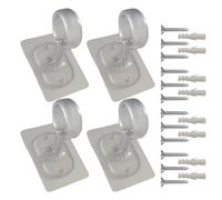 Generisch Ceiling Curtain Rod Holder | Strong Ceiling Bracket for Curtain Rods - 4 Pieces Adhesive Bracket No Drilling 25-32mm For Shower Tenement House Dorm