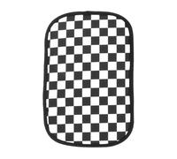 Generisch Centre Console Cushion, Car Armrest Cover, Elastic Pad for Elbow Rest, Black / White Checked Car Arm Tube, Cover Protection, Interior Accessories for Most Vehicles
