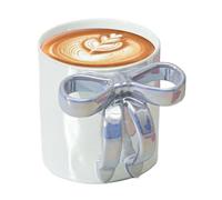 Generisch Ceramic Coffee Mug with Bow Coffee Cup | Band Boww Mugg | Charming Band Mug | Tea Cup with Ergonomic Handle | Multipurpose Drink for Latte Hot Coca Drinks Water Orange Juice