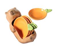 Generisch Ceramic Dip Bowls, Pack of 4 Round Small Dip Bowls, Mini Soy Sauce Dishes Sweet Capybara, Sauce Bowls for Sushi Sauces, Snack, Oil and Soy Sauce