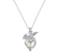 Generisch Chain Partner Luminous Dragon Necklace, Halloween, Fluorescent Necklace that Glows in the Dark, Accessories for Women, Teenagers, Girls Necklaces, Star for, one size, Metal