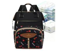 Generisch Changing Bag Backpack Polyester Waterproof with Large Capacity Bag with Changing Pillows, Multiple Table Travel , Backpack for Mum, Dad, Women, Men, Children, black, Siehe