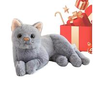 Generisch Chat En Peluche - Décoration Douce De Pièce 30 cm, Jouet Mignon Et Réaliste Pour Câlins | Compagnon Confortable En Coton PP | Pour Ados Garçons Filles Maison Et Salon