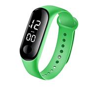 Generisch Cheap Fashion Digital LED Sports Watch Unisex Silicone Strap Wristwatches Men Women Without Mobile Phone Use, Green, standard size