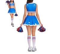 Generisch Cheerleader Costume Breathable Elastic Colourful Sexy Fantasy Costume - Women's Cheerleader Uniform for Cosplay, for Women, Wives, Daughters, Girlfriends, Girls and Teenagers