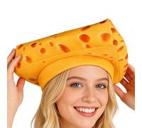 Generisch Cheese Head Hat - Funny Soft Novelty Realistic Party Accessories, Children's Cheesecake Hat - for Make-Up Party Stage Performance Halloween Cosplay Festival Christmas Holiday Garden