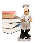 Generisch Chef Figurines, Kitchen Decor, Chef Statue, Kitchen Decor, Chef Figurines, Counter Figurine, Resin Desk Ornament Chet Statues, Table Decoration for Home, Kitchen, Restaurant