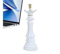 Generisch Chess Statue - Summary Sculpture, Royal Figure | Collector's Queen Ornament Resin Tabletop Decoration, Modern Art Exhibition, Vintage Game - Piece Figures