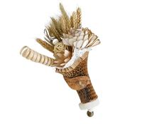 Generisch Chewing Toy Set - Natural Wheat Ear Bouquet, Bird Cage Decor, Large Avian Teeth Grinding Chew Accessory, Durable Hanging Entertainment Toy for Bunny Activity